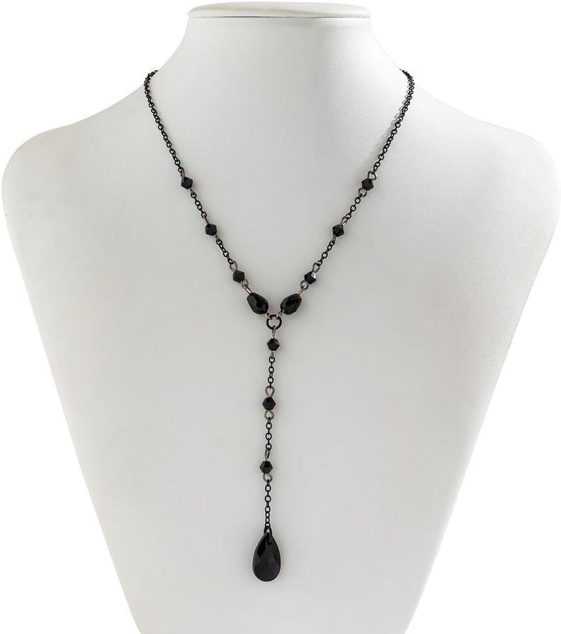 MIFYNN Vintage Gothic Blood Drop Tassel Pendant Necklace Red Water Drop Choker Necklace Punk Style Necklace Dark Tear Drop Y Necklace Halloween Necklace Jewelry for Women - Image 2